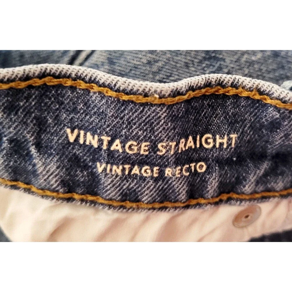 Universal Thread Jeans Women's Sz 4 High Rise Vintage Straight Denim Blue Pants - Picture 4 of 10